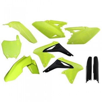 Kit plasticos Suzuki RMZ250 2010-2018 completos amarillo fluor