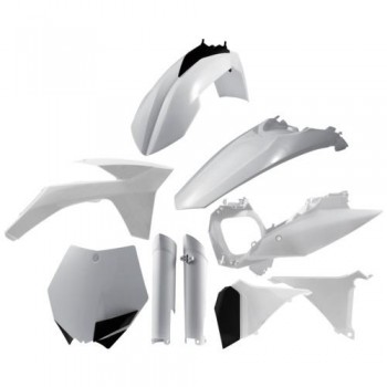 Kit plasticos KTM SX 2t 2012, SXF 2011-2012 completo blancos