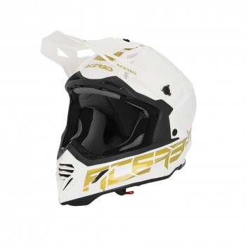 Casco Acerbis X-Track Blanco-Oro talla S