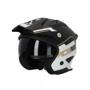 Casco Acerbis Jet Aria Blanco-Negro-Oro