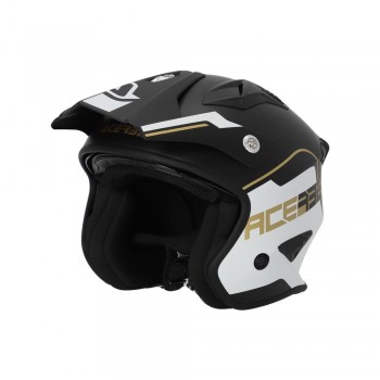 Casco Acerbis Jet Aria Blanco-Negro-Oro