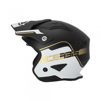 Casco Acerbis Jet Aria Blanco-Negro-Oro