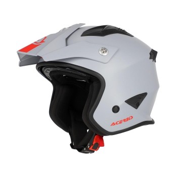 Casco Acerbis Jet Aria Gris claro mate