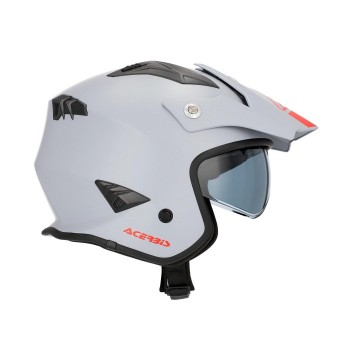 Casco Acerbis Jet Aria Gris claro mate