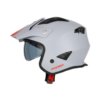 Casco Acerbis Jet Aria Gris claro mate