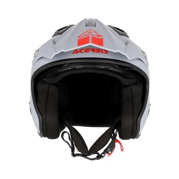 Casco Acerbis Jet Aria Gris claro mate