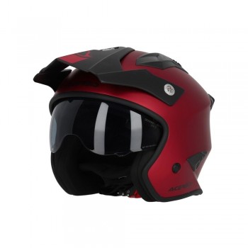 Casco Acerbis Jet Aria Metallic Rojo