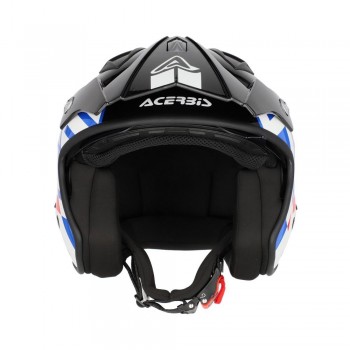 Casco Acerbis Jet Aria Graphic Blanco-Azul-Rojo