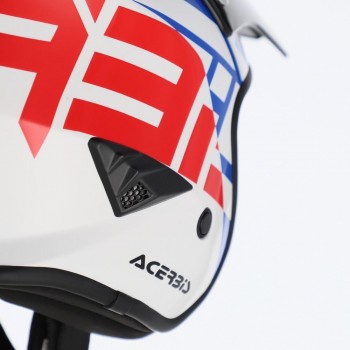 Casco Acerbis Jet Aria Graphic Blanco-Azul-Rojo