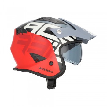 Casco Acerbis Jet Aria Graphic Gris-Rojo