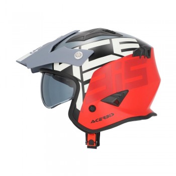 Casco Acerbis Jet Aria Graphic Gris-Rojo