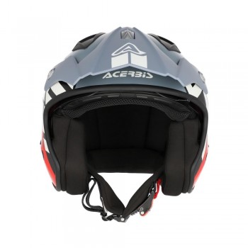 Casco Acerbis Jet Aria Graphic Gris-Rojo