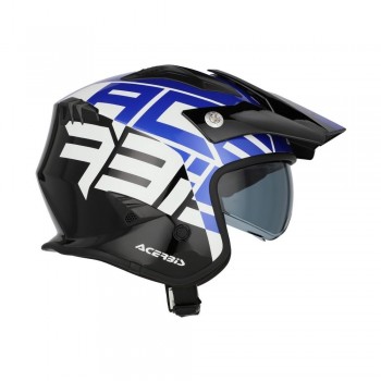 Casco Acerbis Jet Aria Graphic Negro-Azul