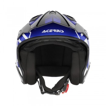 Casco Acerbis Jet Aria Graphic Negro-Azul