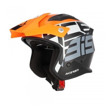 Casco Acerbis Jet Aria Graphic Naranja fluor-Negro