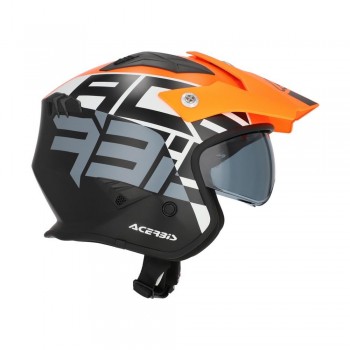 Casco Acerbis Jet Aria Graphic Naranja fluor-Negro