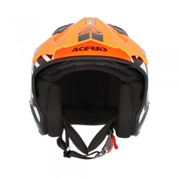 Casco Acerbis Jet Aria Graphic Naranja fluor-Negro