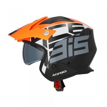 Casco Acerbis Jet Aria Graphic Naranja fluor-Negro