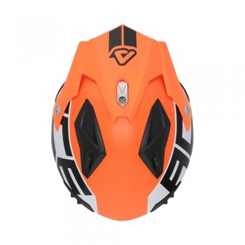 Casco Acerbis Jet Aria Graphic Naranja fluor-Negro