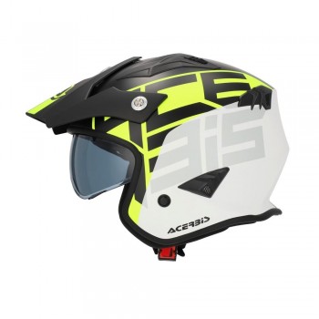 Casco Acerbis Jet Aria Graphic Negro-Amarillo fluor