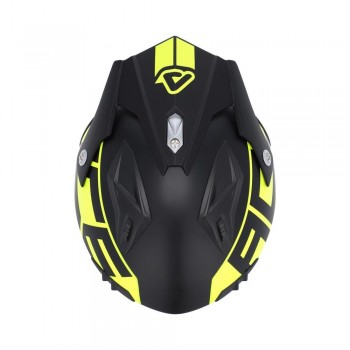 Casco Acerbis Jet Aria Graphic Negro-Amarillo fluor