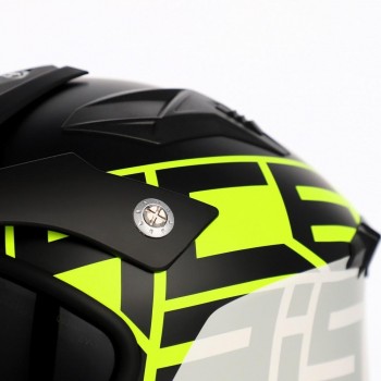 Casco Acerbis Jet Aria Graphic Negro-Amarillo fluor