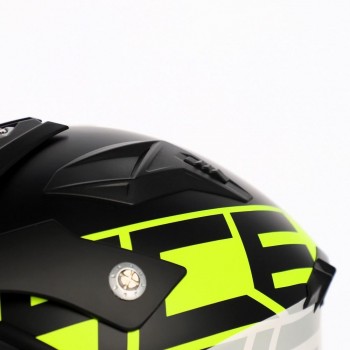 Casco Acerbis Jet Aria Graphic Negro-Amarillo fluor