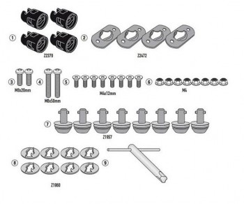 Kit transformacion portamaletas laterales Givi PLO8400MK o PLO8400CAM en fijacion rapida