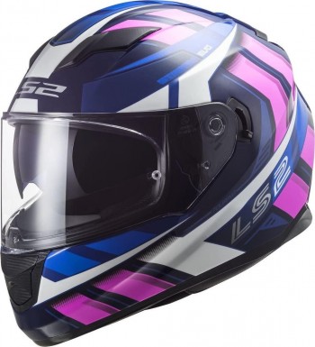 Casco LS2 FF320 Stream Evo Loop azul rosa fluor Talla L