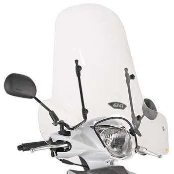 Parabrisas Peugeot Belville 125 Tweet 50/125, Piaggio Fly, Liberty, Suzuki Adress 110, Sym Symphony S 50/125 Givi transparente