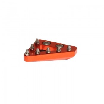 Puntera pedal freno trasero fija CNC RFX Pro de repuesto naranja