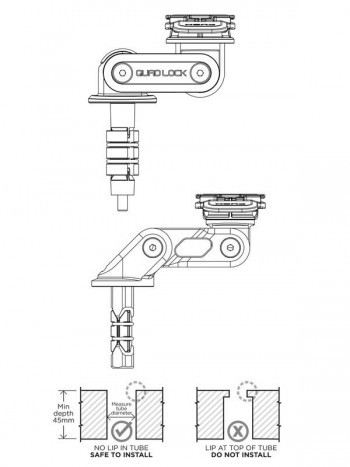 Soporte de montaje de la columna de direccion QUAD LOCK Pro