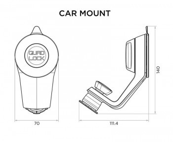 Soporte QUAD LOCK para el parabrisas y el salpicadero del coche