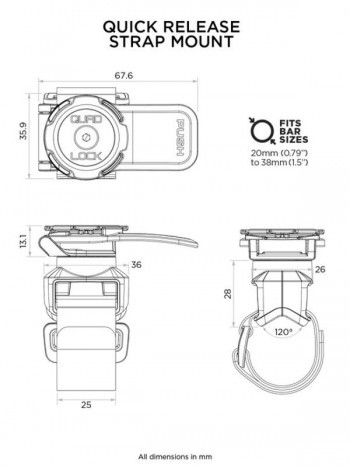 Soporte de correa de liberacion rapida QUAD LOCK