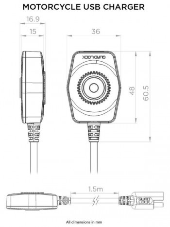 Cargador USB para motos QUAD LOCK