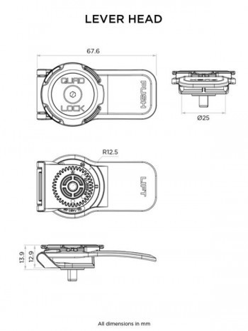 Cabezal de palanca QUAD LOCK 360