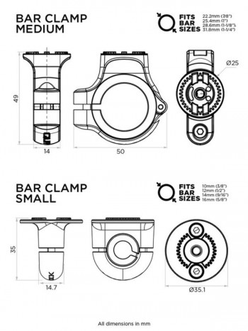 Soporte de manillar QUAD LOCK 360 - mediano