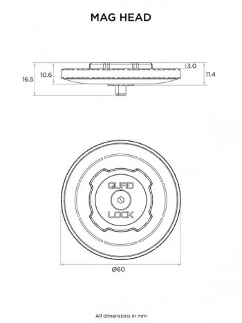 Cabezal estandar QUAD LOCK MAG