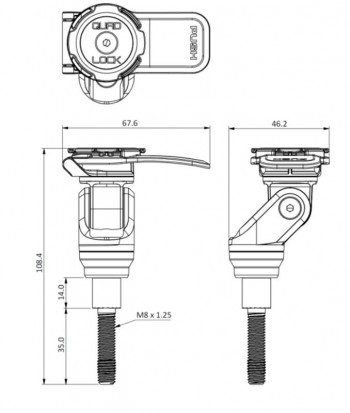 Soporte para movil Quad Lock de abrazadera de manillar Quad Lock Pro