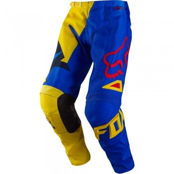 Pantalones Fox 180 Vandal infantiles Amarillo-Azul Talla 28