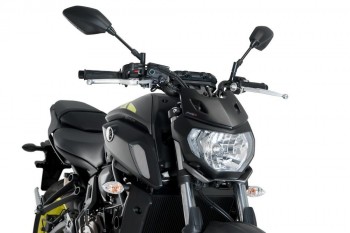 Cupula Yamaha MT-07 2018-2020 Puig New generation Sport Plus negra mate (Tapa relojes)