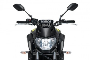 Cupula Yamaha MT-07 2018-2020 Puig New generation Sport Plus negra mate (Tapa relojes)