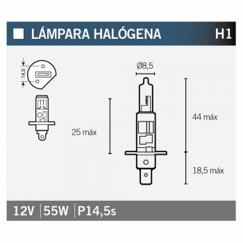 Lampara halogena H1