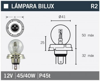 Lampara Bilux 12V45/40W