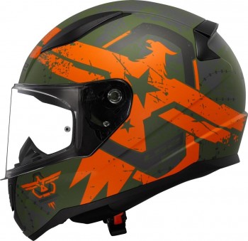 Casco LS2 FF353 Rapid II Thunderbirds Naranja mate talla L