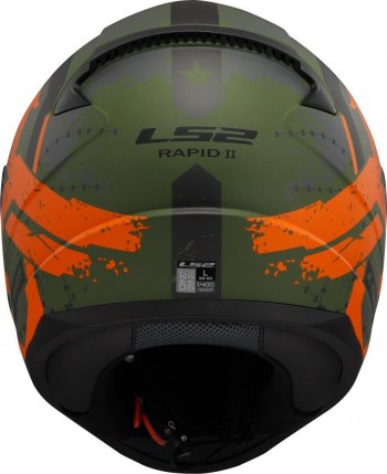 Casco LS2 FF353 Rapid II Thunderbirds Naranja mate talla L