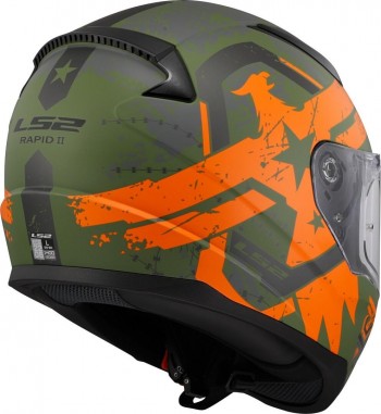 Casco LS2 FF353 Rapid II Thunderbirds Naranja mate talla L