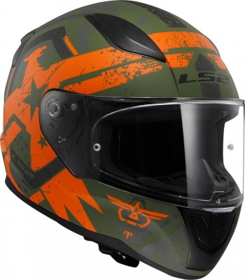 Casco LS2 FF353 Rapid II Thunderbirds Naranja mate talla L