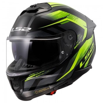 Casco LS2 FF808 Stream II Fury negro-amarillo