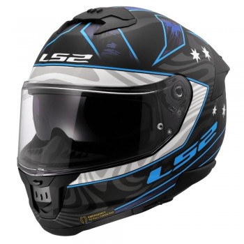 Casco LS2 FF808 Stream II Galdam Negro-Azul